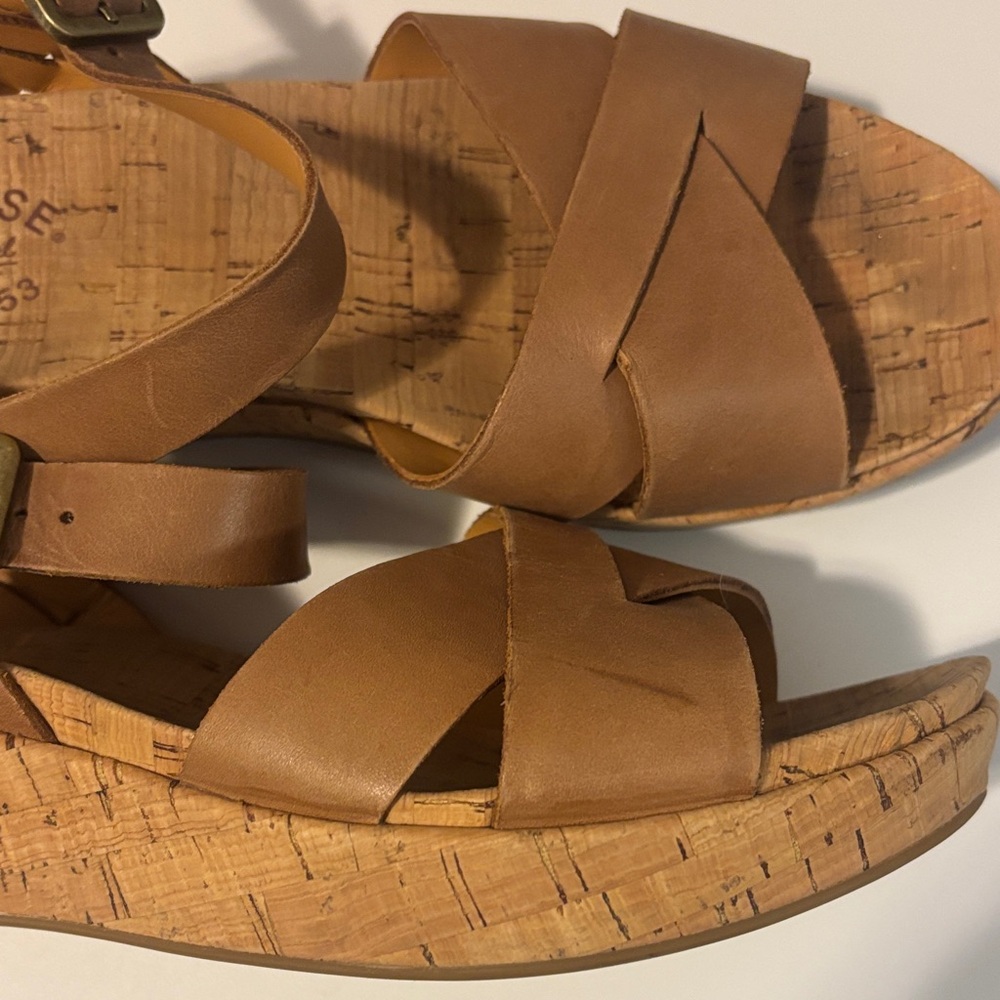 Kork-Ease Women’s Tan Cork Wedge Sandals - Picture 5 of 6